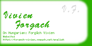 vivien forgach business card