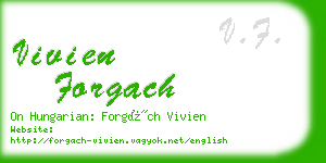vivien forgach business card